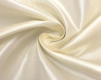 Ivory Stretch Tafetta Fabric by the Yard