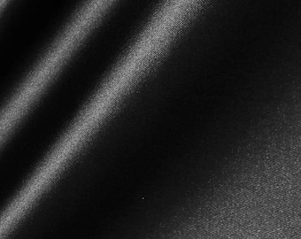 Black Satin Fabric 60" Inch Wide – 10 Yards By Roll