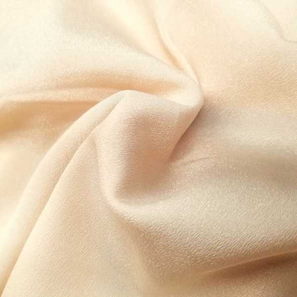 Elegant Crepe de Chine (CDC) (1 - Yard Cream) sold by the yard used for apparel, dress fabric, lining