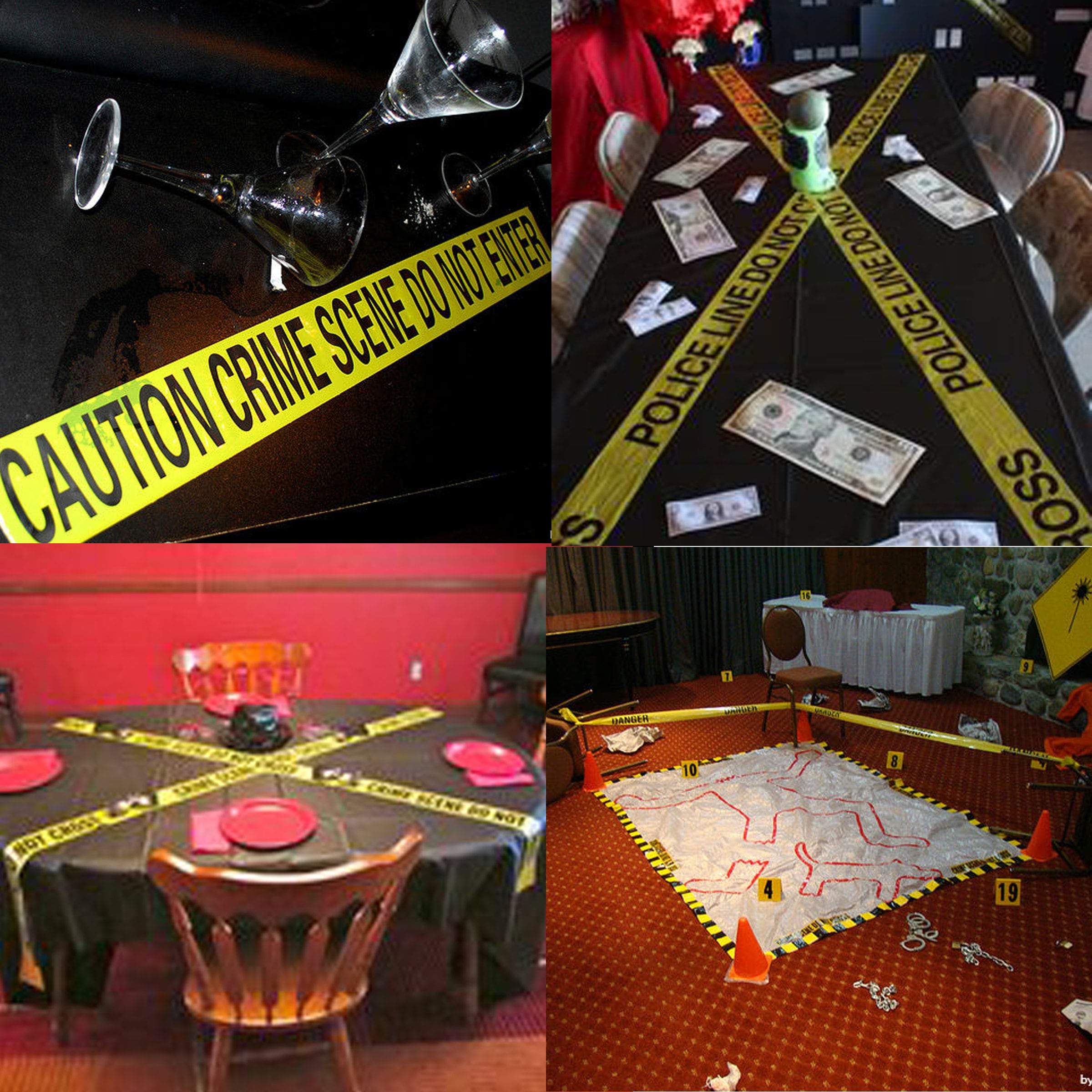 Crime Scene Party Table