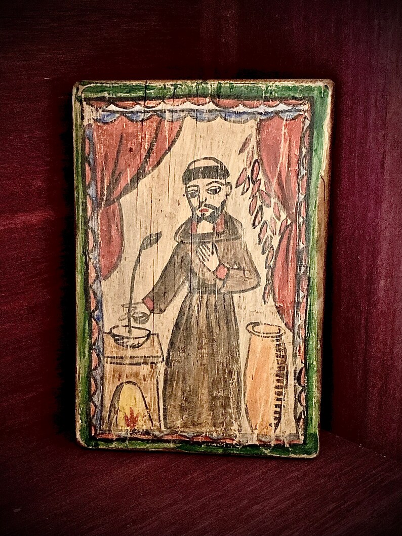 San Pasqual Patron Saint of Cooks Kitchens and Shepherds. Etsy