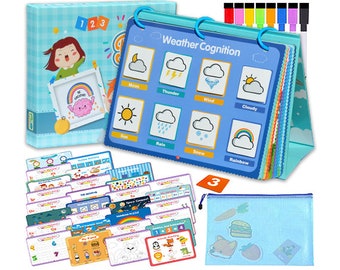 Montessori Toddler Busy Book, Preschool Learning Binder, Activity Book, Educational Toys