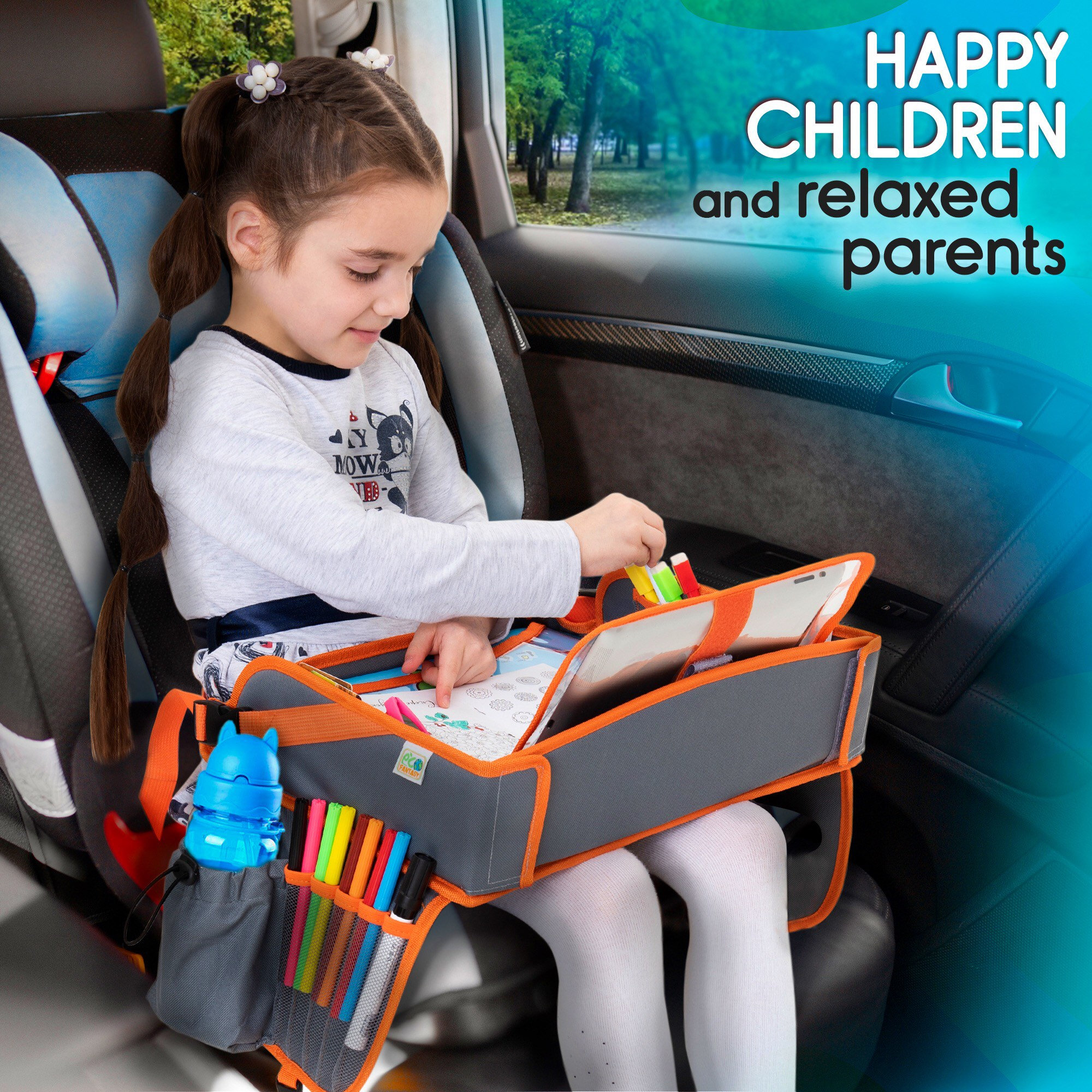 World Map Kids Car Seat Travel Tray Waterproof Surface With Etsy