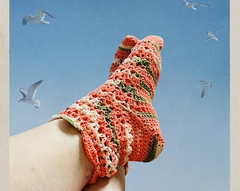 CROCHET PATTERN for Ankle Crochet Socks