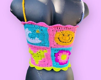 CROCHET PATTERN for Smiley Crochet Top