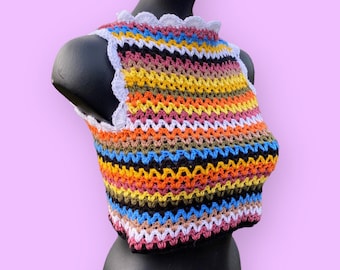 CROCHET PATTERN for Striped Crochet Top