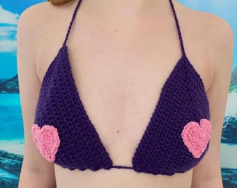 CROCHET PATTERN for Love Heart Crochet Bralette