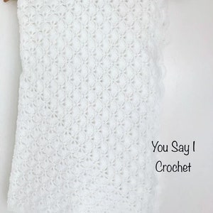 CROCHET PATTERN for Shell Stitch Crochet Blanket image 5