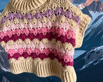 MOTIF AU CROCHET pour pull au crochet à col polo