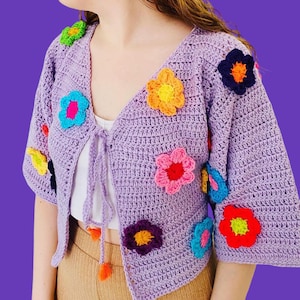 CROCHET PATTERN for Martha’s Crop Crochet Cardigan