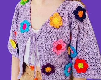 CROCHET PATTERN for Martha’s Crop Crochet Cardigan