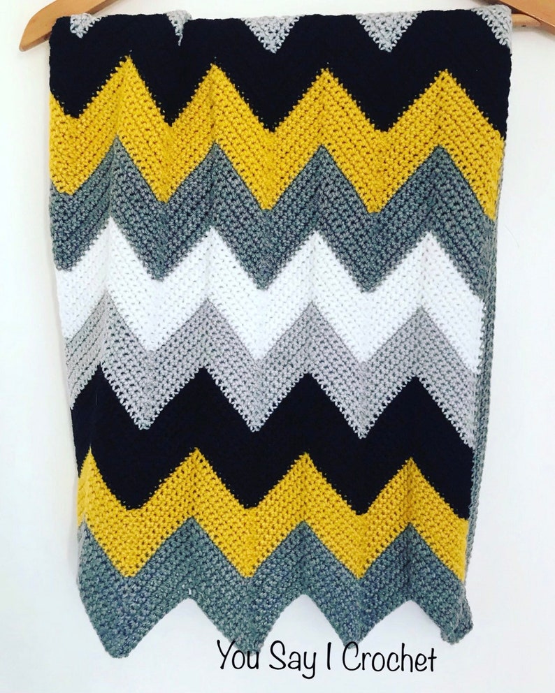 CROCHET PATTERN for Chevron Crochet Blanket - Etsy