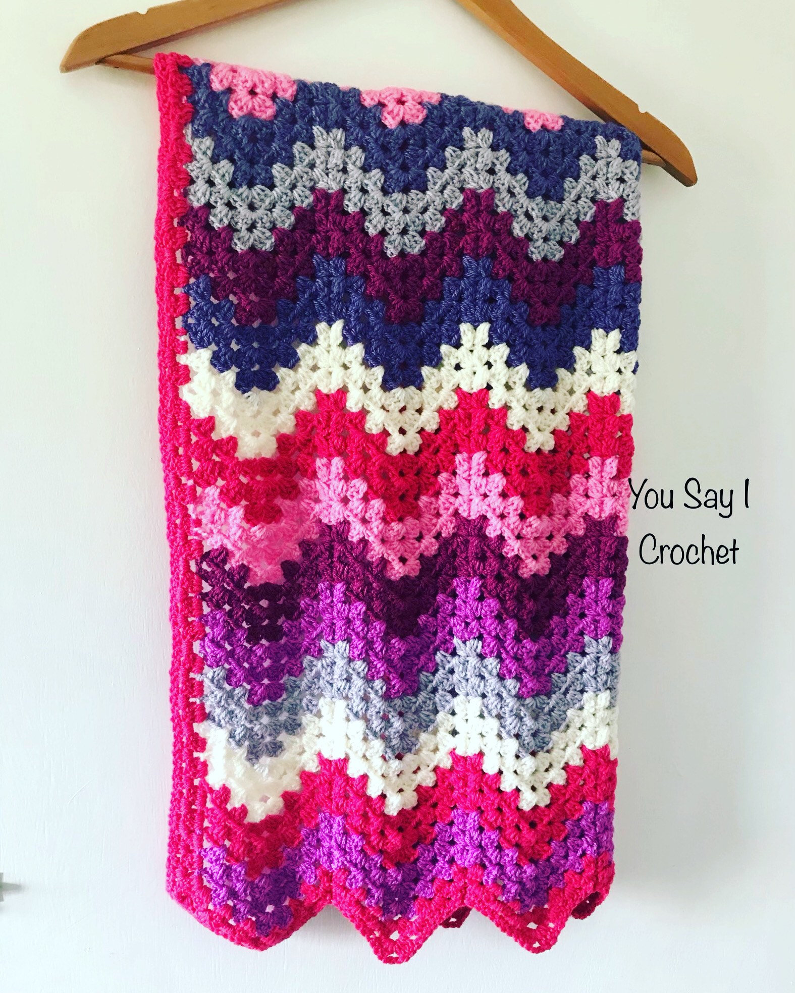 CROCHET PATTERN for Granny Chevron Crochet Blanket - Etsy España