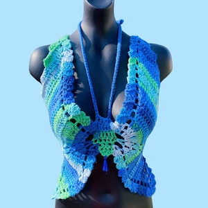 CROCHET PATTERN for Butterfly Crochet Top image 1