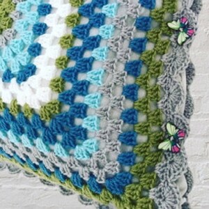 CROCHET PATTERN for Granny Square Crochet Cushion Cover image 3