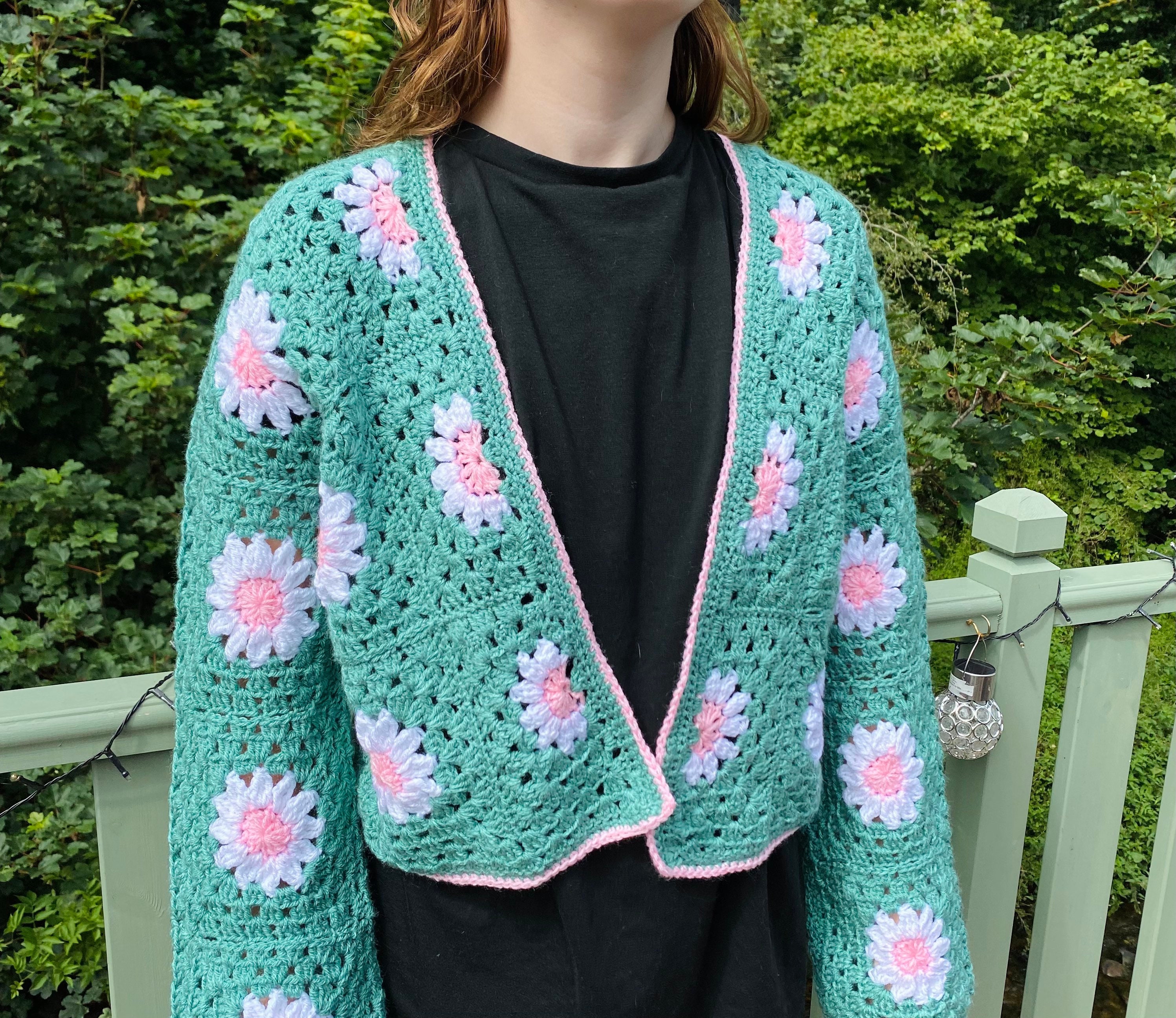Daisy Crochet Cardigan - Etsy 