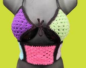 PATRÓN DE GANCHILLO para top de crochet tipo camisola Heatwave