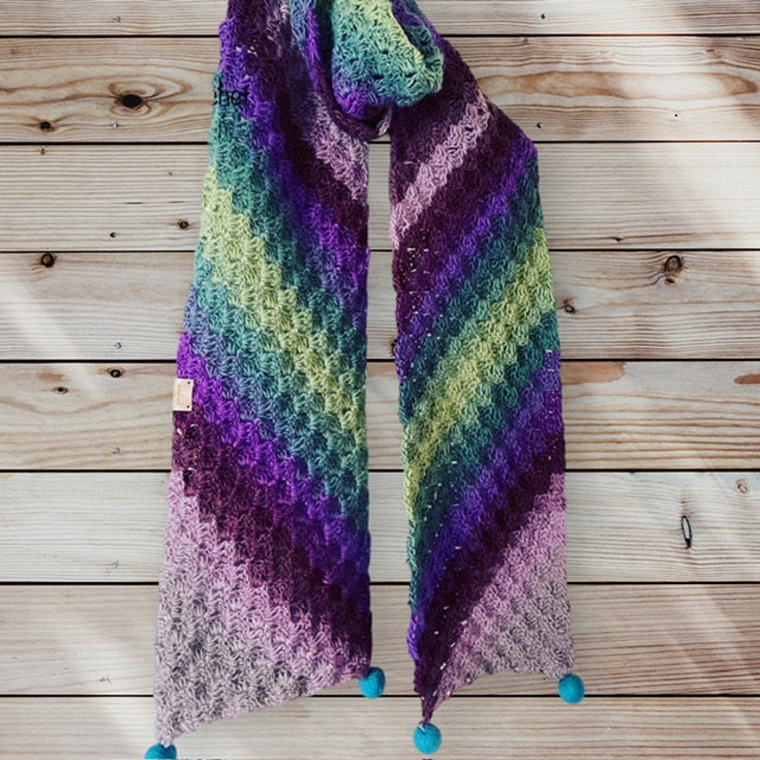 CROCHET PATTERN for C2C Crochet Scarf - Etsy