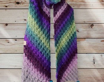 CROCHET PATTERN for C2C Crochet Scarf