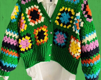 Festival Crochet Cardigan Size M / 12 - 14 UK