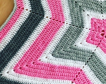 MOTIF AU CROCHET pour couverture étoilée au crochet