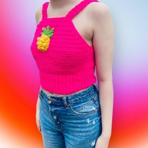 CROCHET PATTERN for Fruity Crochet Crop Top