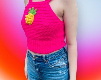CROCHET PATTERN for Fruity Crochet Crop Top