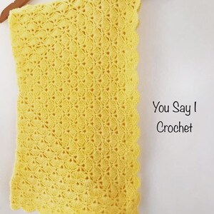 CROCHET PATTERN for Shell Stitch Crochet Blanket image 4