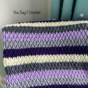 CROCHET PATTERN for Alpine Stitch Crochet Blanket image 3