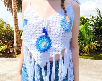 CROCHET PATTERN for Tassel Crochet Top