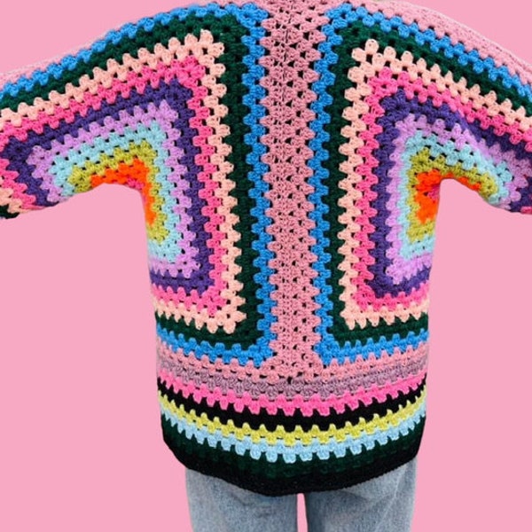 CROCHET PATTERN for Hexagon Crochet Cardigan