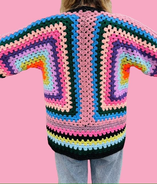 Floor length store crochet cardigan