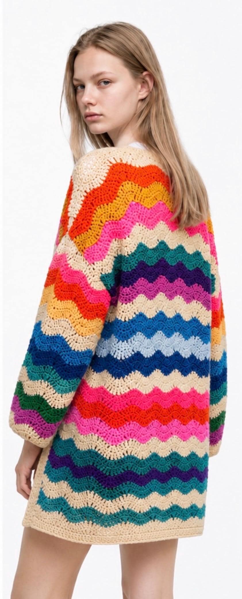 40 Long Cardigan Crochet Patterns for Stylish Layers in Every Season 38 Crochet Pattern for Long Wavy Crochet Cardigan