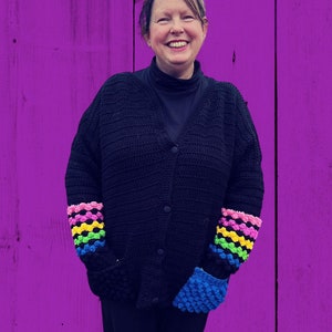 CROCHET PATTERN for Baggy Bobble Crochet Cardi