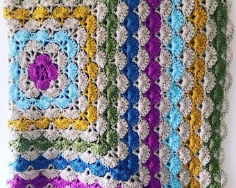 CROCHET PATTERN for Shell Stitch Crochet Blanket