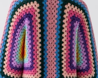 CROCHET PATTERN for Hexagon Crochet Cardigan