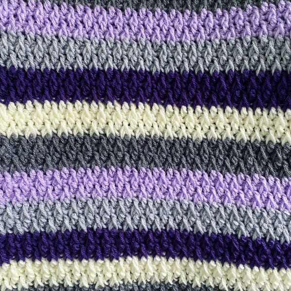 CROCHET PATTERN for Alpine Stitch Crochet Blanket