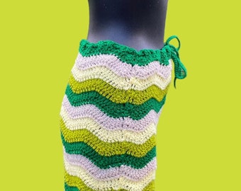 PATRÓN DE GANCHILLO para falda de crochet ondulada