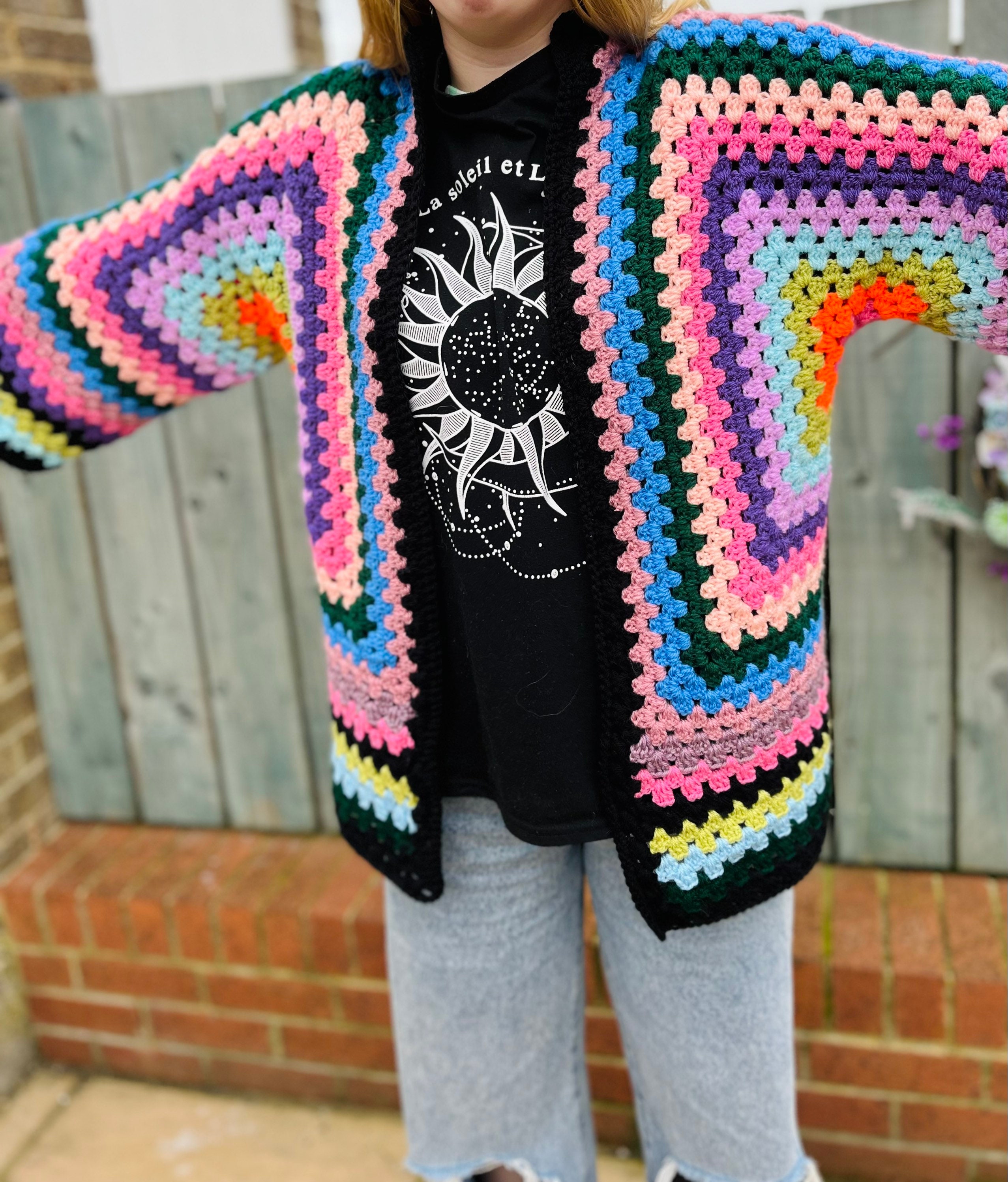 CROCHET PATTERN for Hexagon Crochet Cardigan - Etsy UK