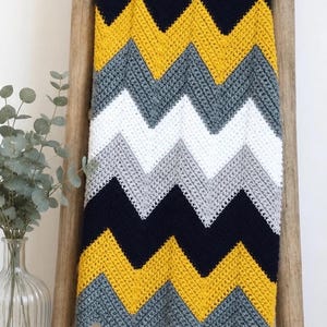 CROCHET PATTERN for Chevron Crochet Blanket