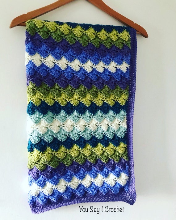 Rainbow Catherine Wheel Blanket, Rainbow crochet