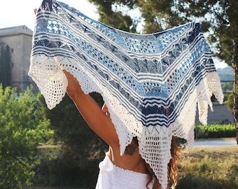 Alchemy Knit + Crochet Pattern by Cecilia Losada, Mamma Do It Yourself, shawl pattern, triangular shawl, crochet, videos, knitting