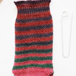 Cornflower Knitting Socks Pattern, knitting two socks at the same time, short rows socks, bottom up socks, all sizes, video tutorial image 5