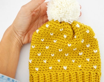 Crochet Pattern Fair Isle Slouchy Beanie Hat, Step by Step Phototutorial, baby, toddler, child, adults, women, men, pom pom, pompom