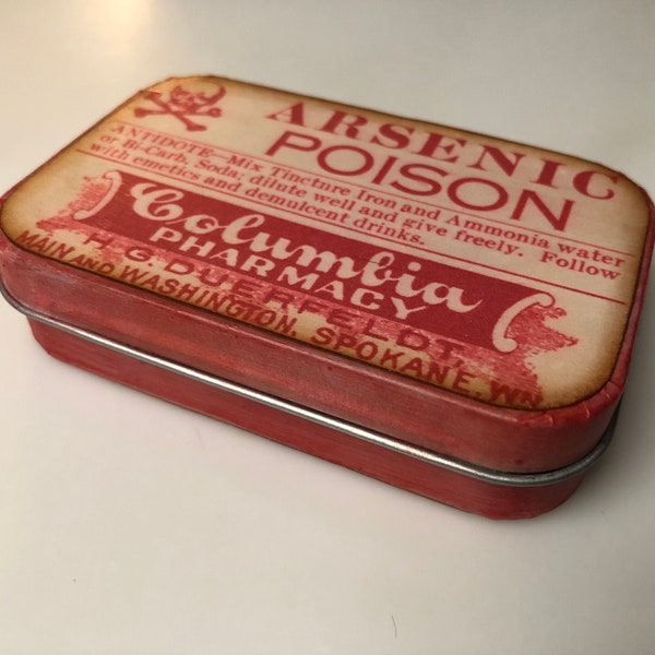 Vintage Style Poison Altered Tin