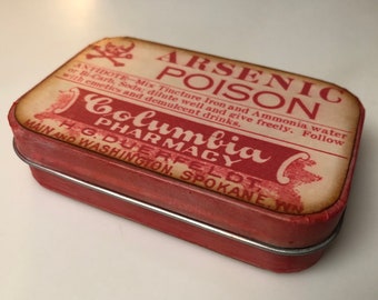 Vintage Style Poison Altered Tin