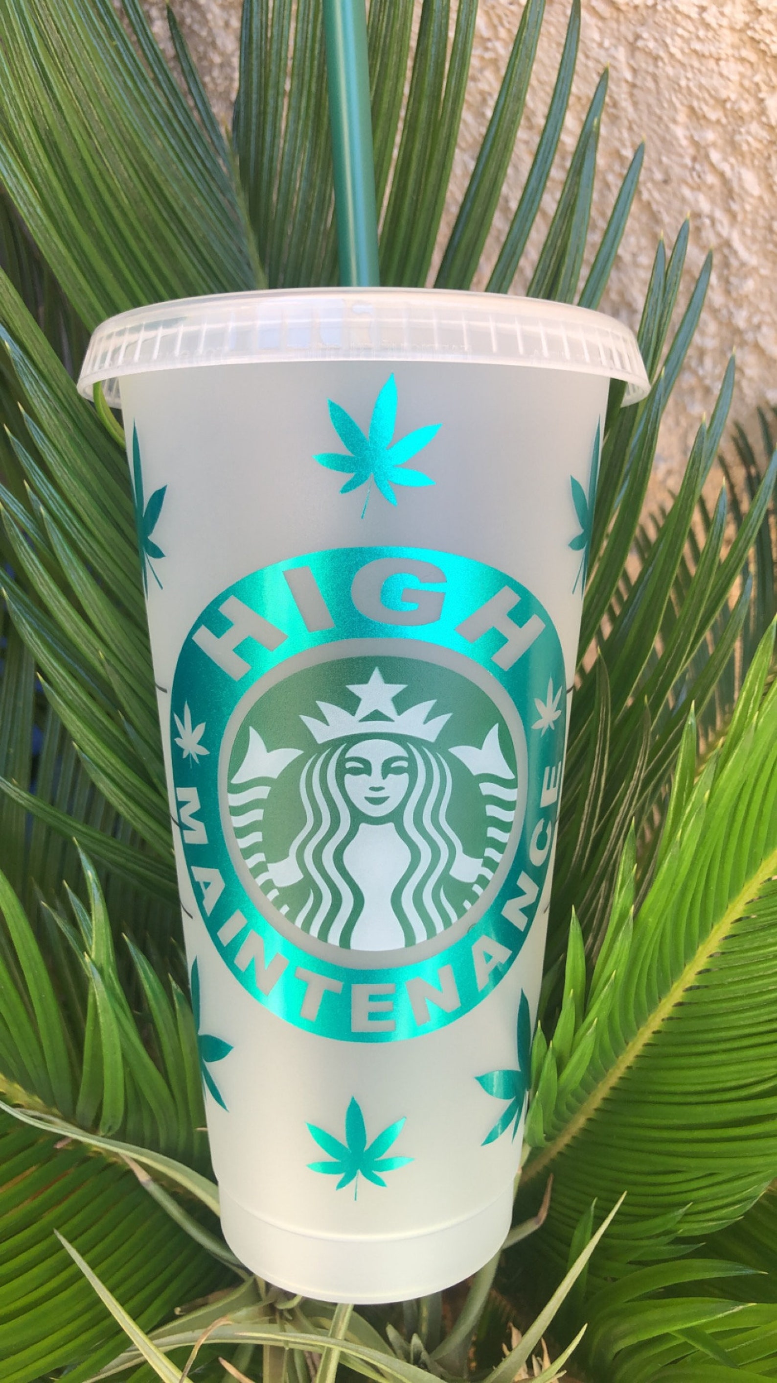 Weed/Marijuana Leaf Starbucks Cup | Etsy