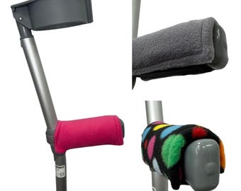 NEW Padded Crutch Handle Covers - Hook and Loop - Choice of Colours - NHS - Easy to fit