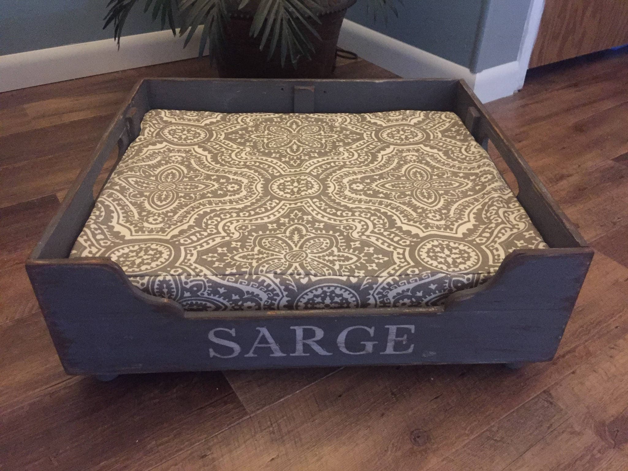 Personalized dog bed wood dog bed personalized pet bed wood Etsy