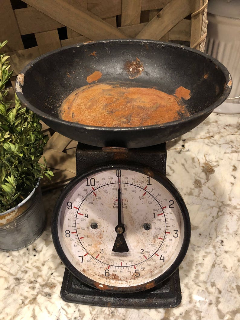 Rustic Black Kitchen Scale Vintage Farmhouse Image 0